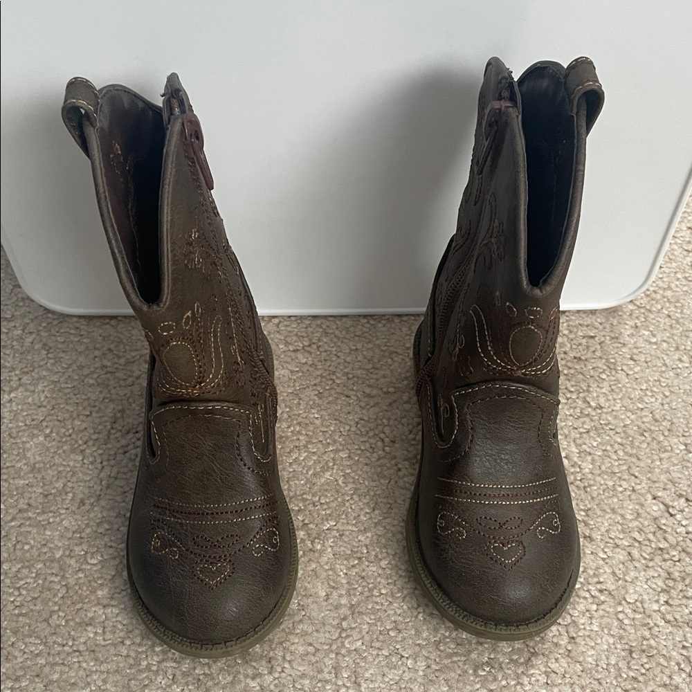 Cat & Jack Dark Brown Kids Boots